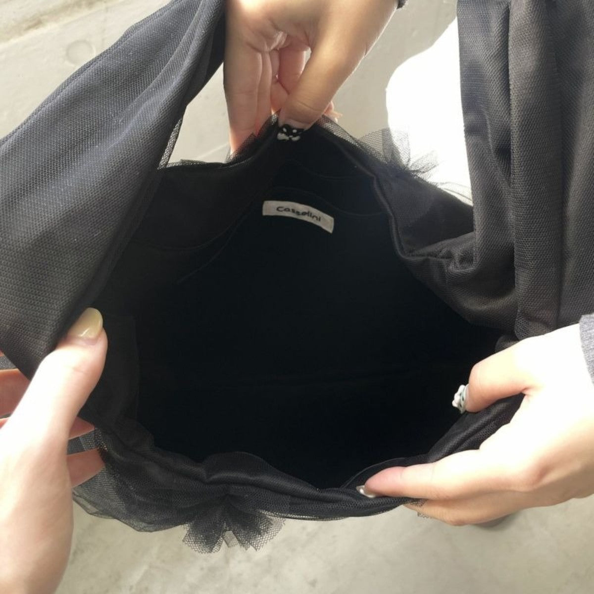 Casselini Wide Tulle Tote キャセリーニ ワイドチュールトート 252-110510【レディース 鞄 トートバッグ 収納 A4 25FW】