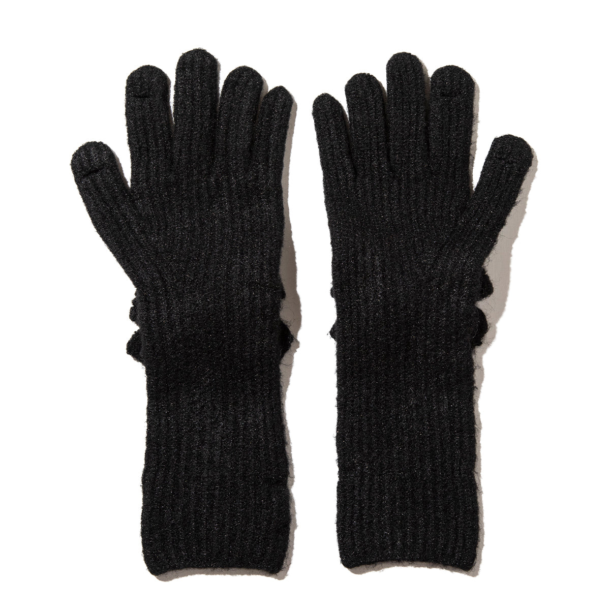 Casselini Long Knit Ribbon Gloves キャセリーニ ロングニットリボングローブ 252-112205【レディース ウール 手袋 レディース 防寒 リボン 25FW】