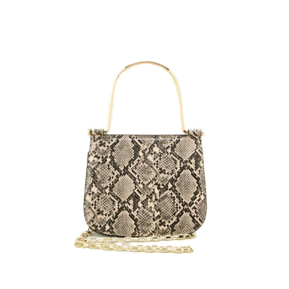 LE VERNIS Metal handle minibag ル・ベルニ メタル ハンドル ミニバッグ 252-210512【レディース ハンドバッグ ショルダー クラッチ メタルハンドル ベルベット パイソン柄 25FW】