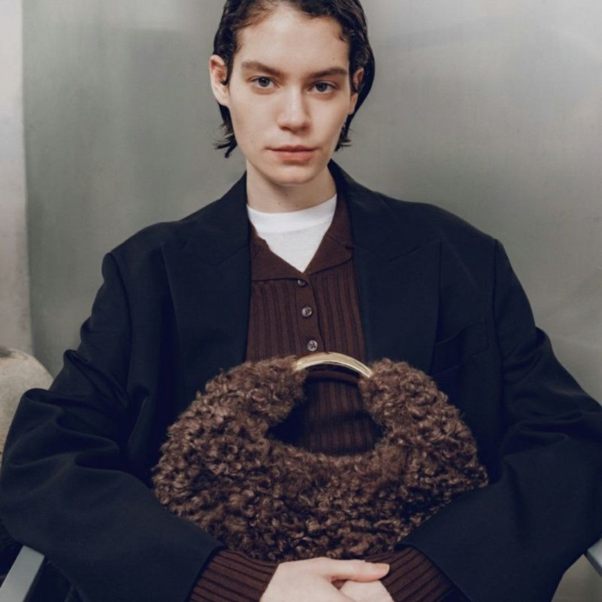 LE VERNIS Sculpture Mou Mini ル・ベルニ スカルプチャー ムー ミニ 252-212519【レディース バッグ ミニ ファー ハンドバッグ 秋冬 レディース 25FW】