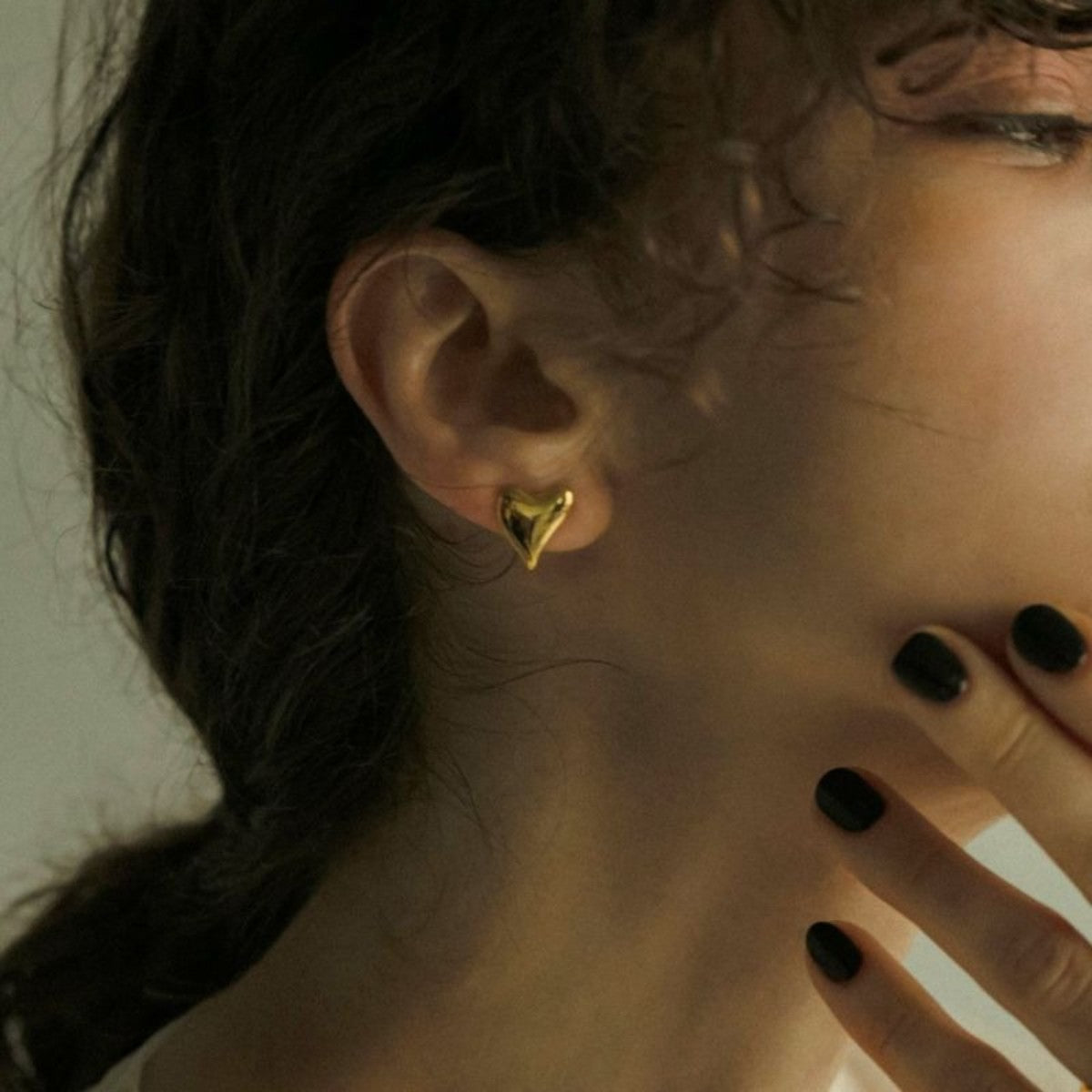 LAPUIS Coil heart pierced earrings ラピュイ コイル ハート ピアス イヤリング 233-220101【レディース ピアス イヤリング ハート 25FW】