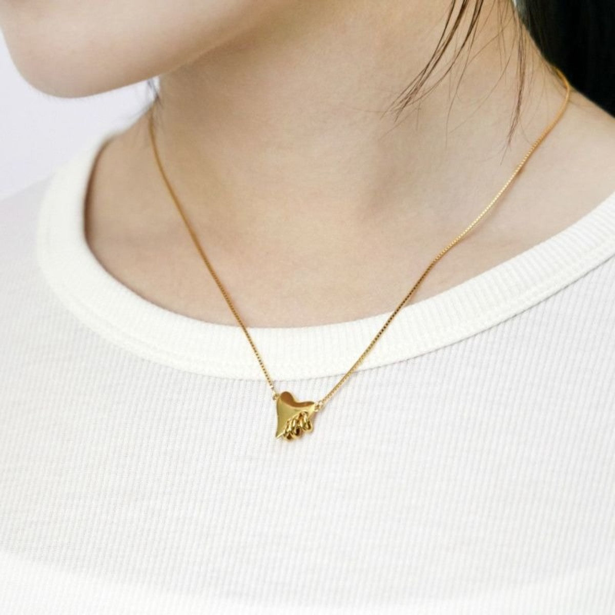 LAPUIS Coil heart necklace ラピュイ コイル ハート ネックレス 233-220121【レディース ネックレス ハート デイリーユース 25FW】