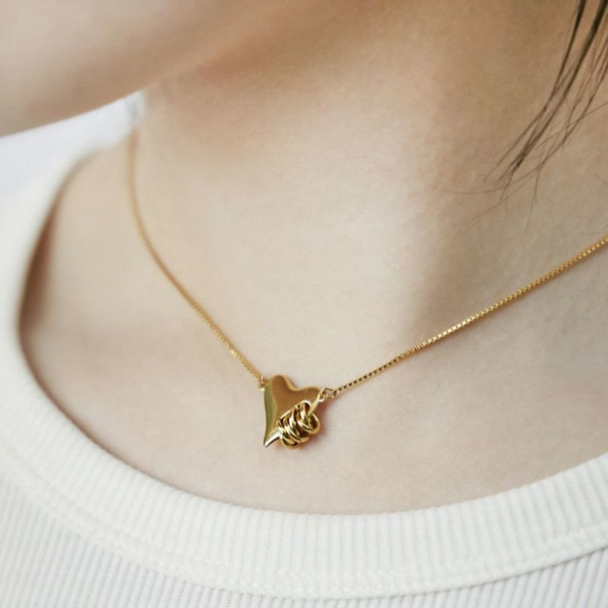 LAPUIS Coil heart necklace ラピュイ コイル ハート ネックレス 233-220121【レディース ネックレス ハート デイリーユース 25FW】