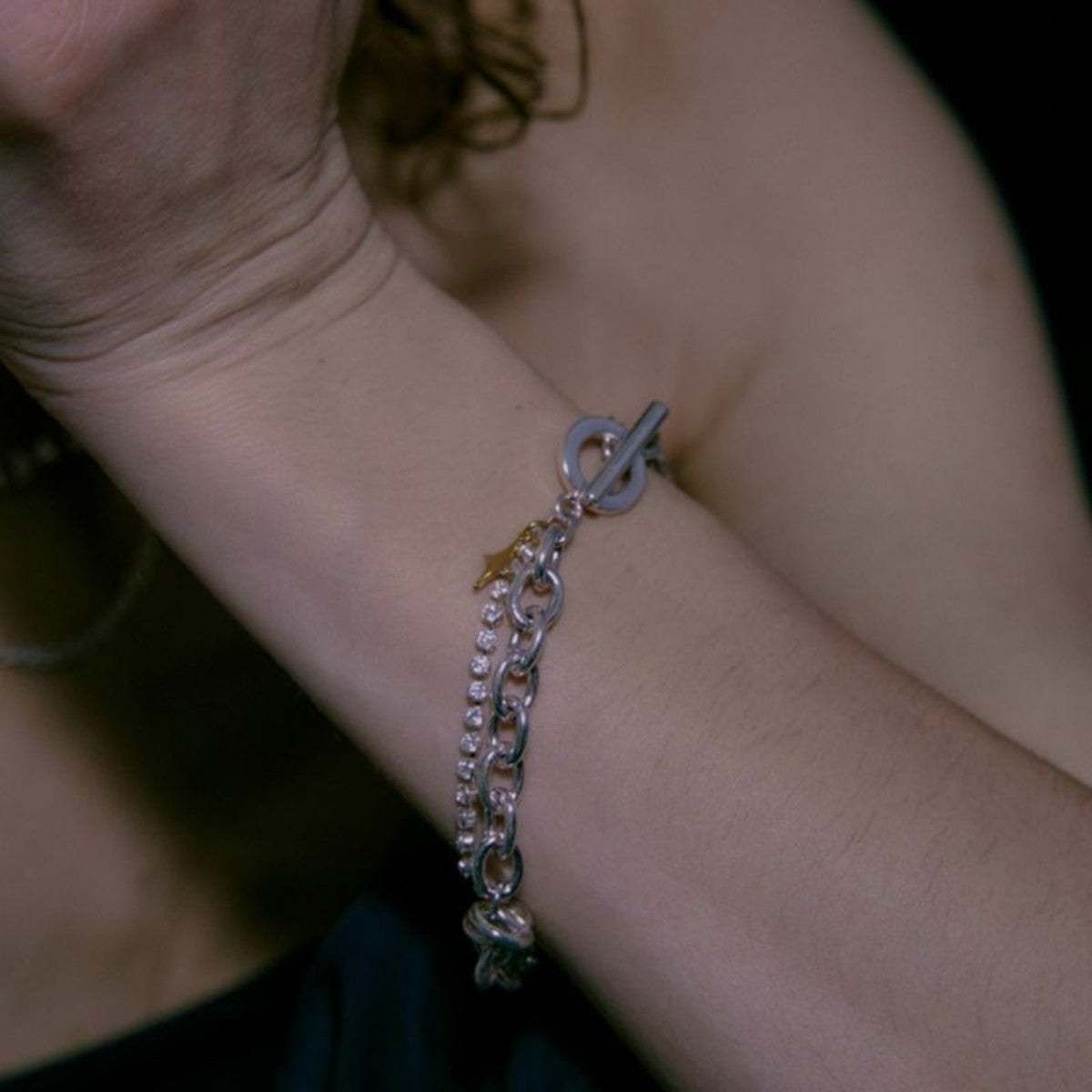 LAPUIS Ornament bracelet ラピュイ オーナメント ブレスレット 252-220106【レディース ブレスレット チェーンタイプ ハート 25FW】