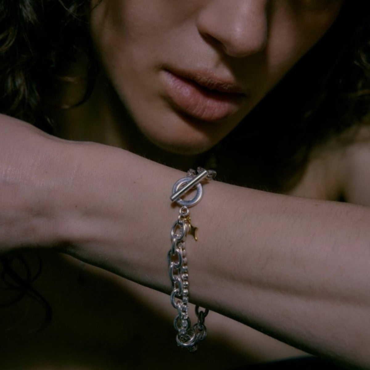 LAPUIS Ornament bracelet ラピュイ オーナメント ブレスレット 252-220106【レディース ブレスレット チェーンタイプ ハート 25FW】