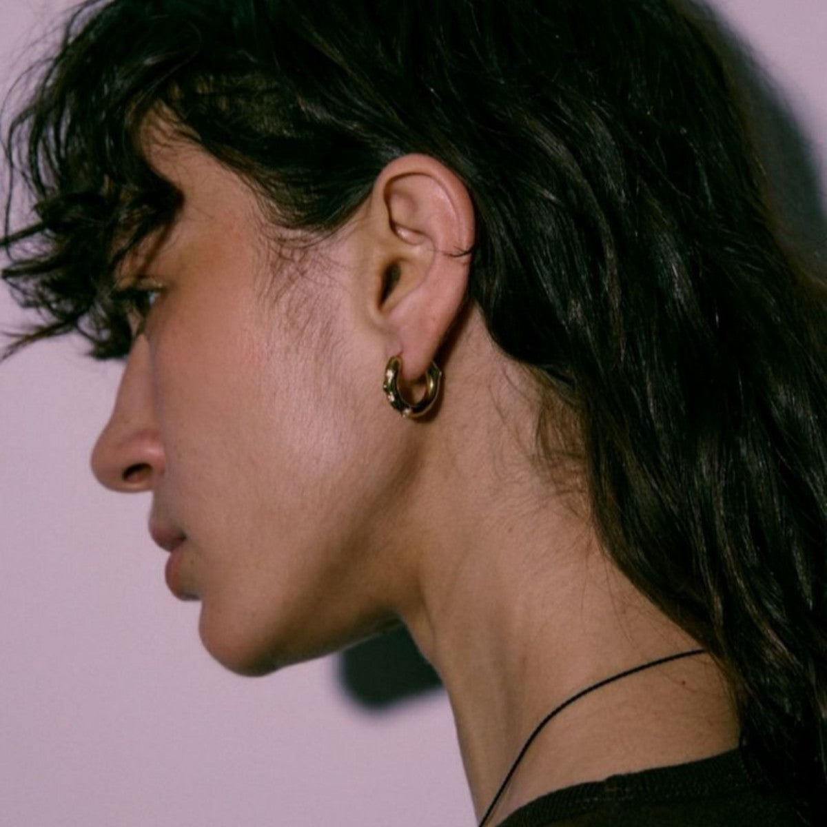 LAPUIS Garden hoop pierced earrings ラピュイ ガーデン フープ ピアス イヤリング 252-220110【レディース ピアス イヤリング ジルコニア 25FW】