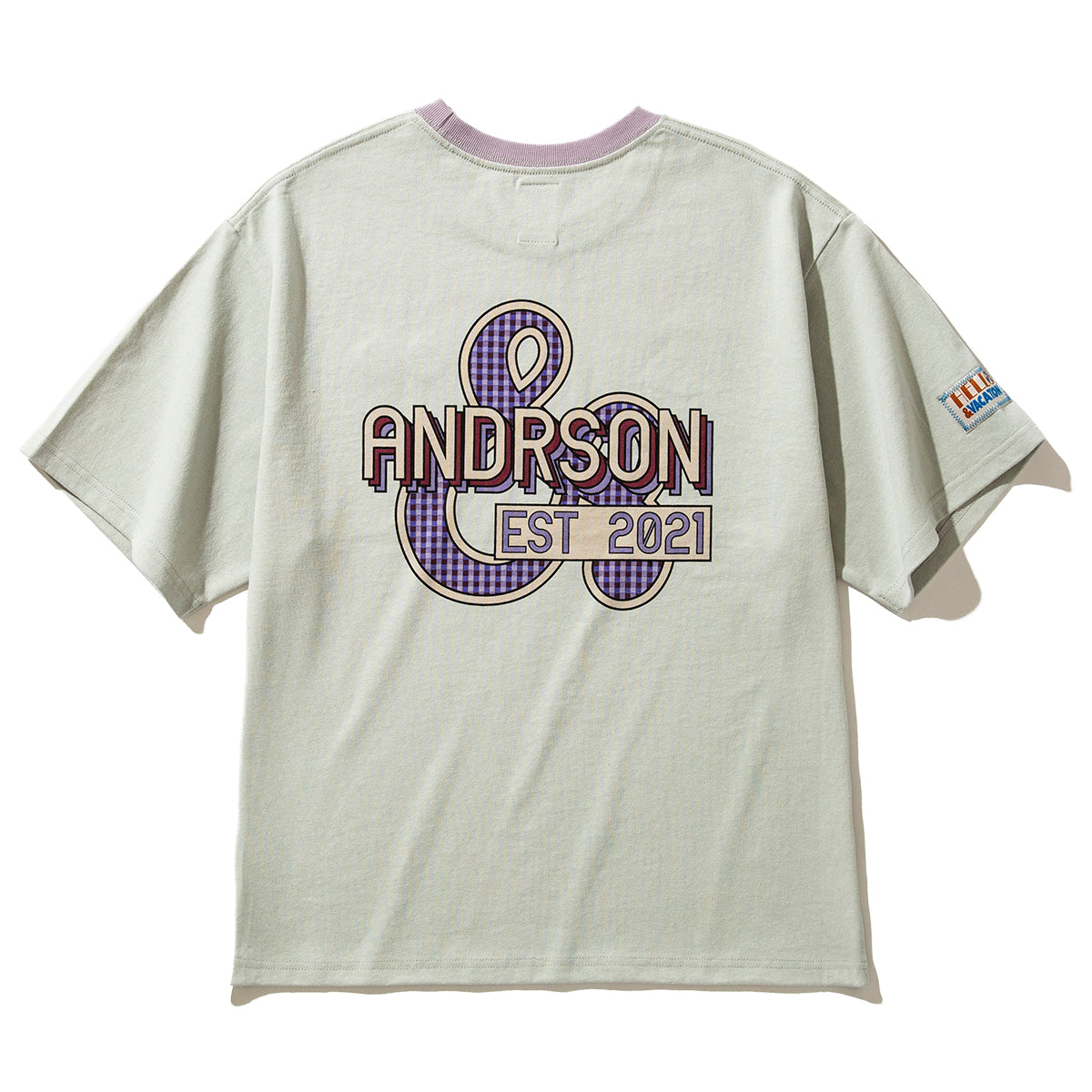&RSON VACATION RINGER T-SHIRT アンダーソン バケーション リンガーTシャツ 2505-AND-CTS0008【メンズ レディース 半袖 バッグプリント ユニセックス 25SS】