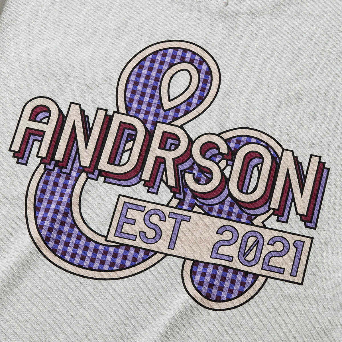 &RSON VACATION RINGER T-SHIRT アンダーソン バケーション リンガーTシャツ 2505-AND-CTS0008【メンズ レディース 半袖 バッグプリント ユニセックス 25SS】