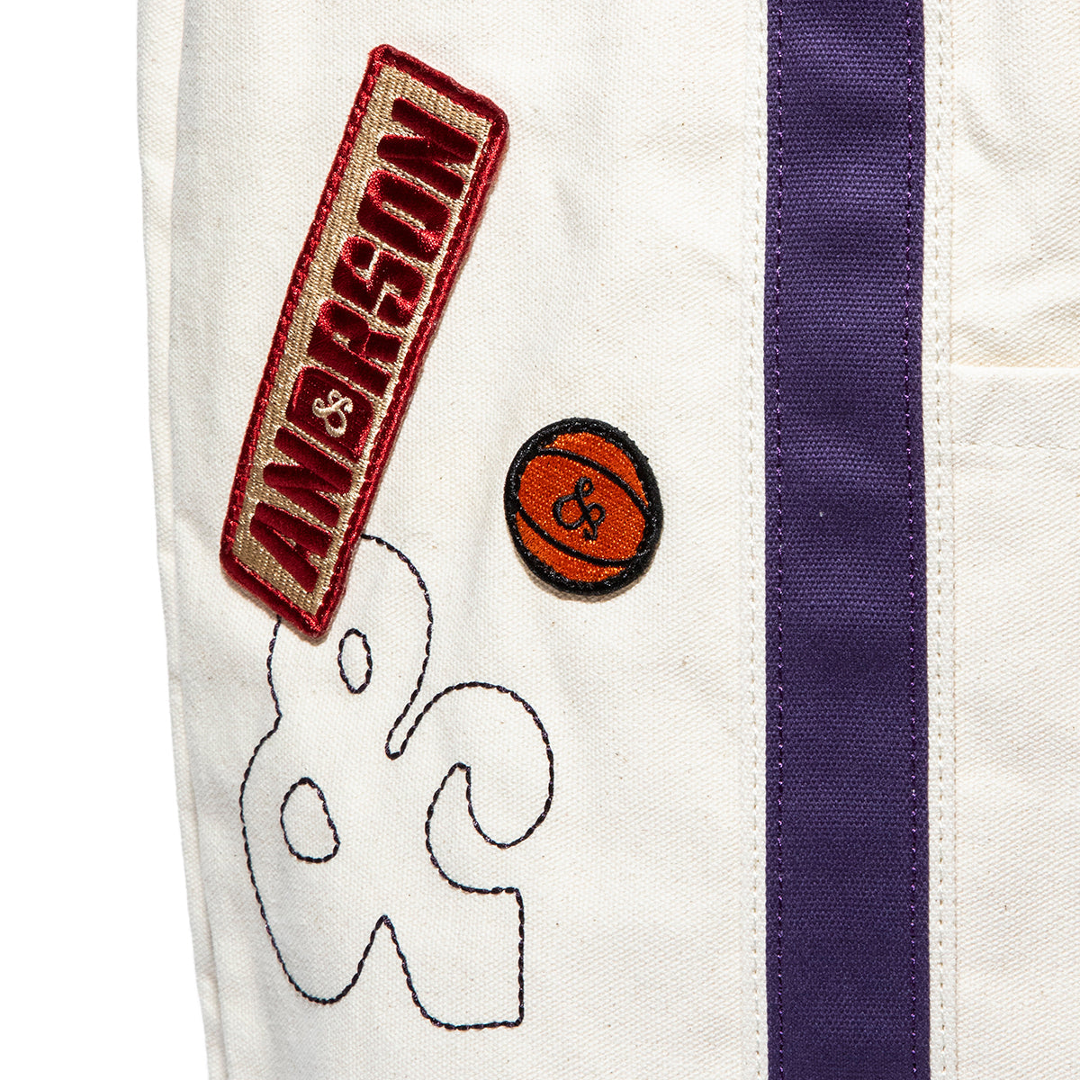 &RSON VACATION WAPPEN CANVAS TOTE アンダーソン バケーション ワッペンキャンバストート 2505-AND-ZBG0009【メンズ レディース トートバッグ 大容量 キャンパス生地 25SS】