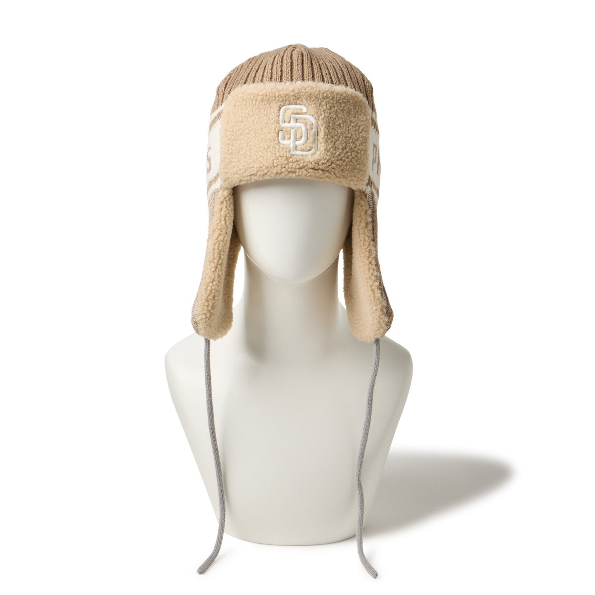 NEW ERA SAN DIEGO PADRES KNIT TRAPPER ニューエラ サンディエゴ・パドレス ニットトラッパー 14669983【メンズ ニットキャップ イヤーフラップ 防寒 冬 帽子 ボア裏地 25FW】