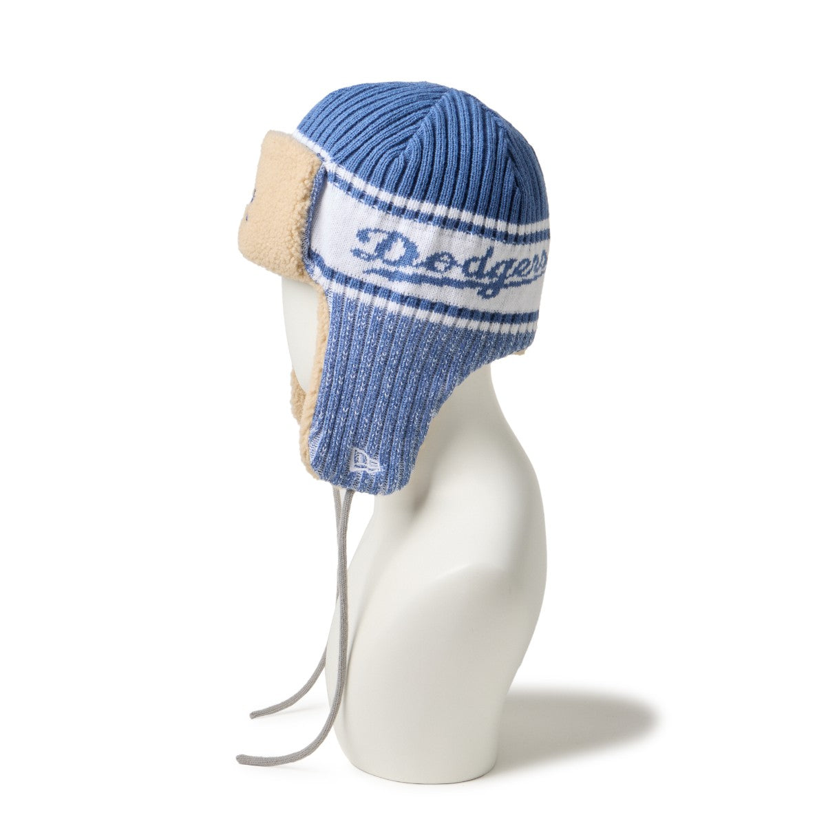 NEW ERA LOS ANGELES DODGERS KNIT TRAPPER ニューエラ ロサンゼルス・ドジャース ニットトラッパー 14669986【メンズ ニットキャップ イヤーフラップ 防寒 冬 帽子 ボア裏地 25FW】
