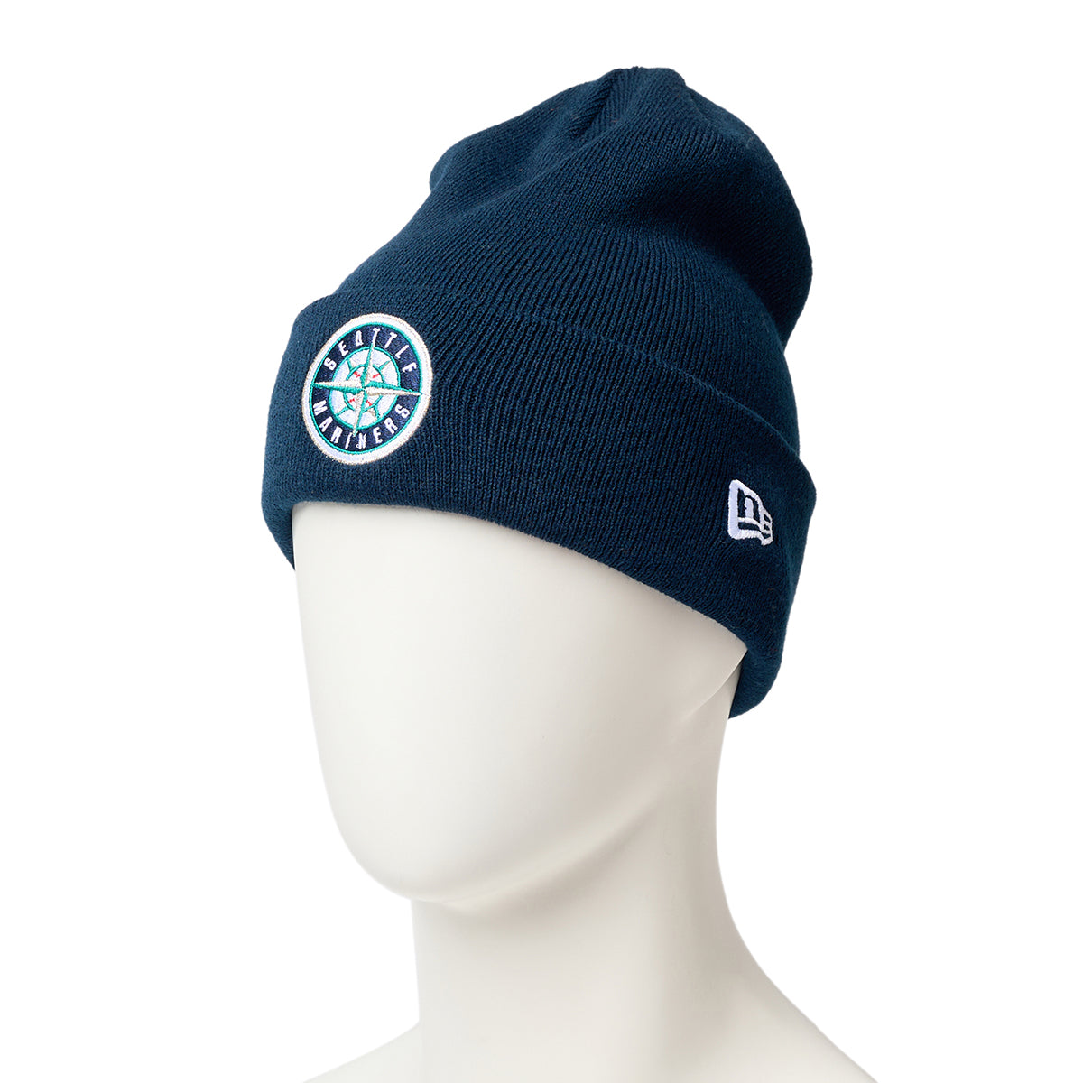 NEW ERA SEATTLE MARINERS BASIC CUFF KNIT ニューエラ シアトル・マリナーズ ベーシック カフ ニット 14670054【メンズ 帽子 ニットキャップ スポーツロゴ 球団 25FW】