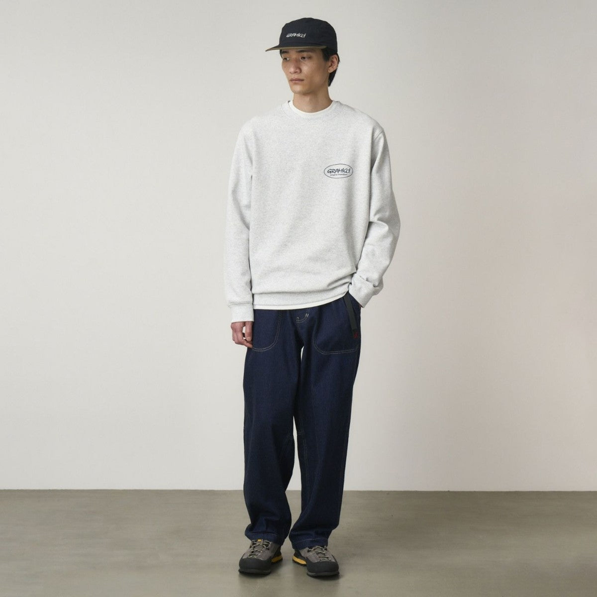 Gramicci JAPANESE SLUB DENIM PANT グラミチ ジャパニーズスラブデニムパンツ G5FM-P026【メンズ デニムパンツ スラブ糸 カラーデニム ワイドシルエット 日本製 25FW】