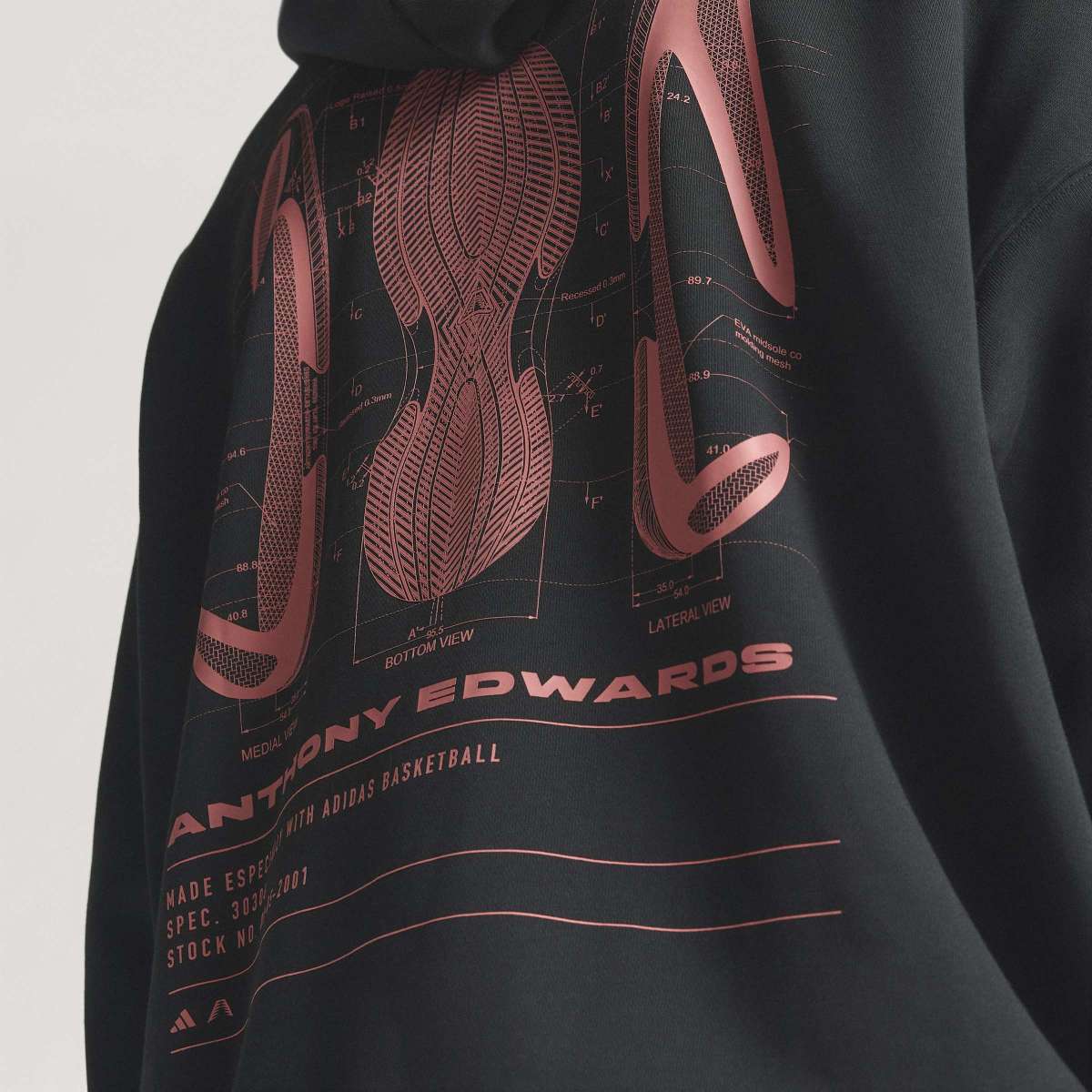 adidas ANTHONY EDWARDS SCHEMATIC HOODY アディダス アンソニー・エドワーズ スキーマティック パーカー JUX28【メンズ パーカー スウェット フーディー バスケットボール 25FW】
