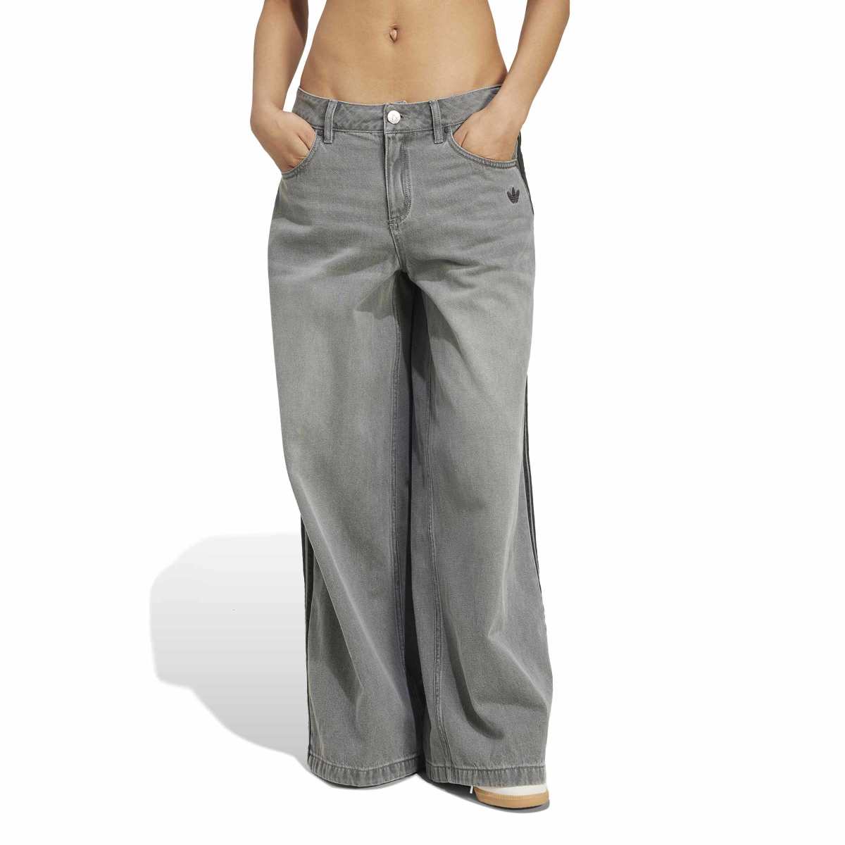 adidas Originals ADICOLOR FIREBIRD OVERSIZED DENIM PANT アディダスオリジナルス アディカラー デニム Adilenium パンツ SW220【レディース デニムパンツ ルーズフィット デイリーユーズ 25FW】