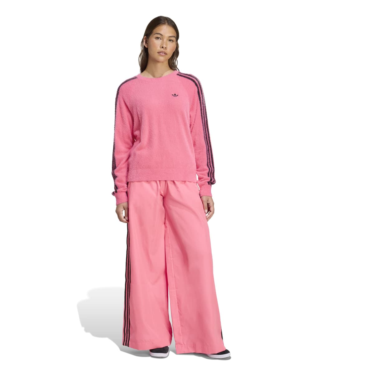 adidas Originals ADICOLOR HOLIDAY KNIT SWEATER アディダスオリジナルス アディカラー ホリデー ニット セーター TZ020【レディース セーター ニット スリーストライプ ルーズフィット 快適 25FW】