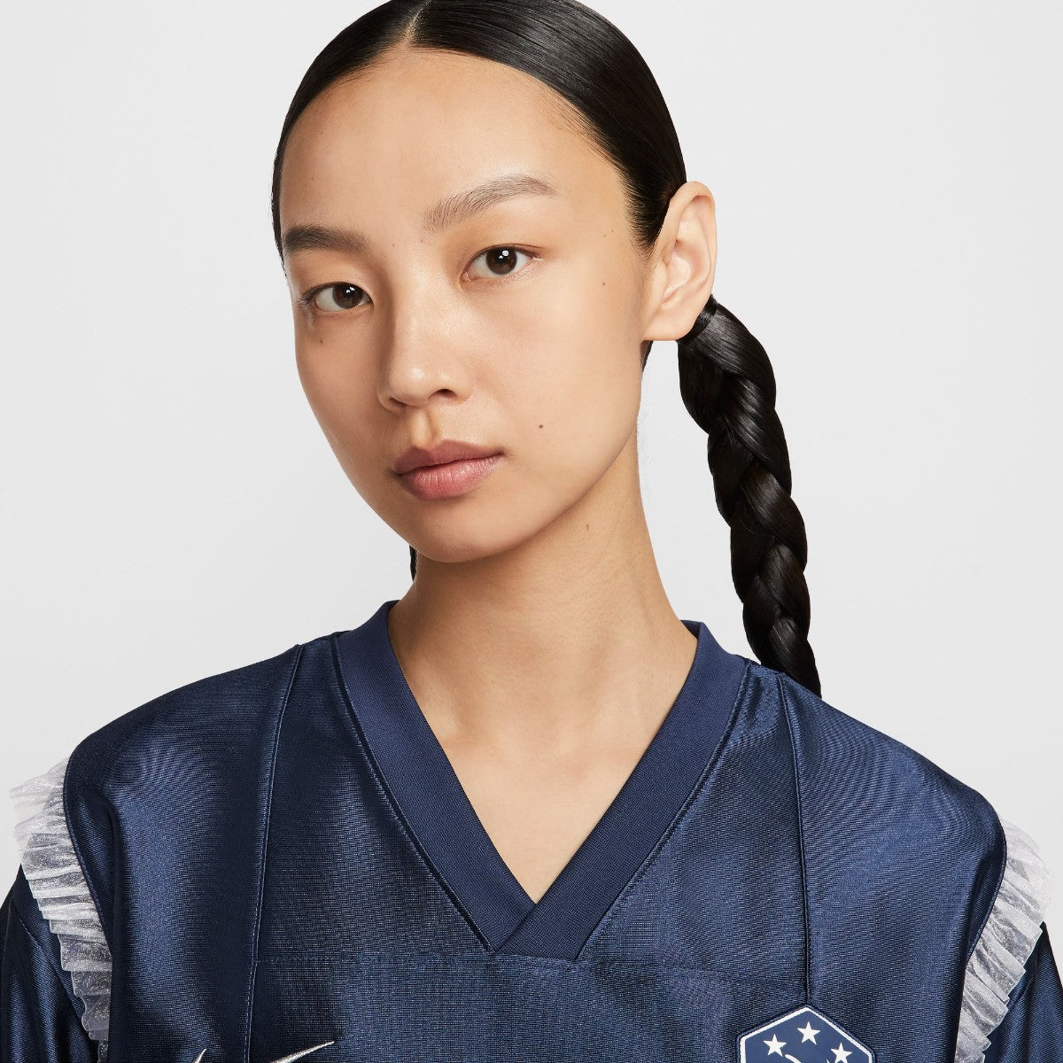 NIKE Women's NSW Short-Sleeve Graphic Jersey Top ナイキ ウィメンズ NSW ショートスリーブ グラフィック ジャージー トップ II1939【レディース トップス ジャージーシャツ レース切り替え オーバーサイズ 光沢ニット 洗濯機OK 25FW】