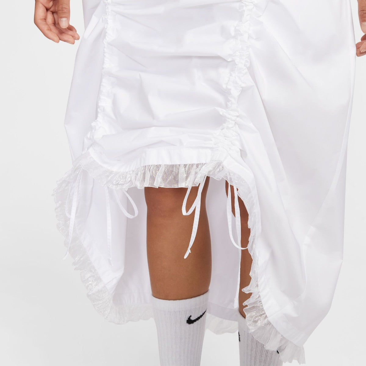 NIKE Women's NSW Ruched Woven Skirt ナイキ ウィメンズ NSW ルーシュド ウーブン スカート II1948【レディース ウーブンスカート マキシ丈 ストレッチ 洗濯機OK 25FW】