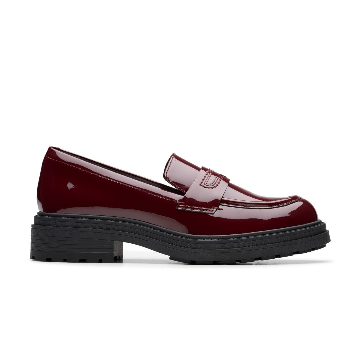 Clarks Orinoco3 Edge クラークス オリノコ3 エッジ 26183174【レディース ローファー レザーシューズ クッション性 チャンキーヒール 25FW】