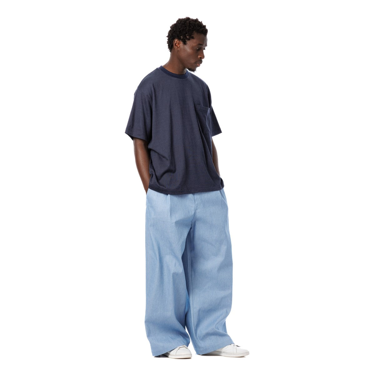 Sandinista Light Denim Easy Baggy Pants サンディニスタ ライトデニム イージー バギーパンツ 60425SU01-BT【メンズ イージーパンツ デニム ストレート 25SS】
