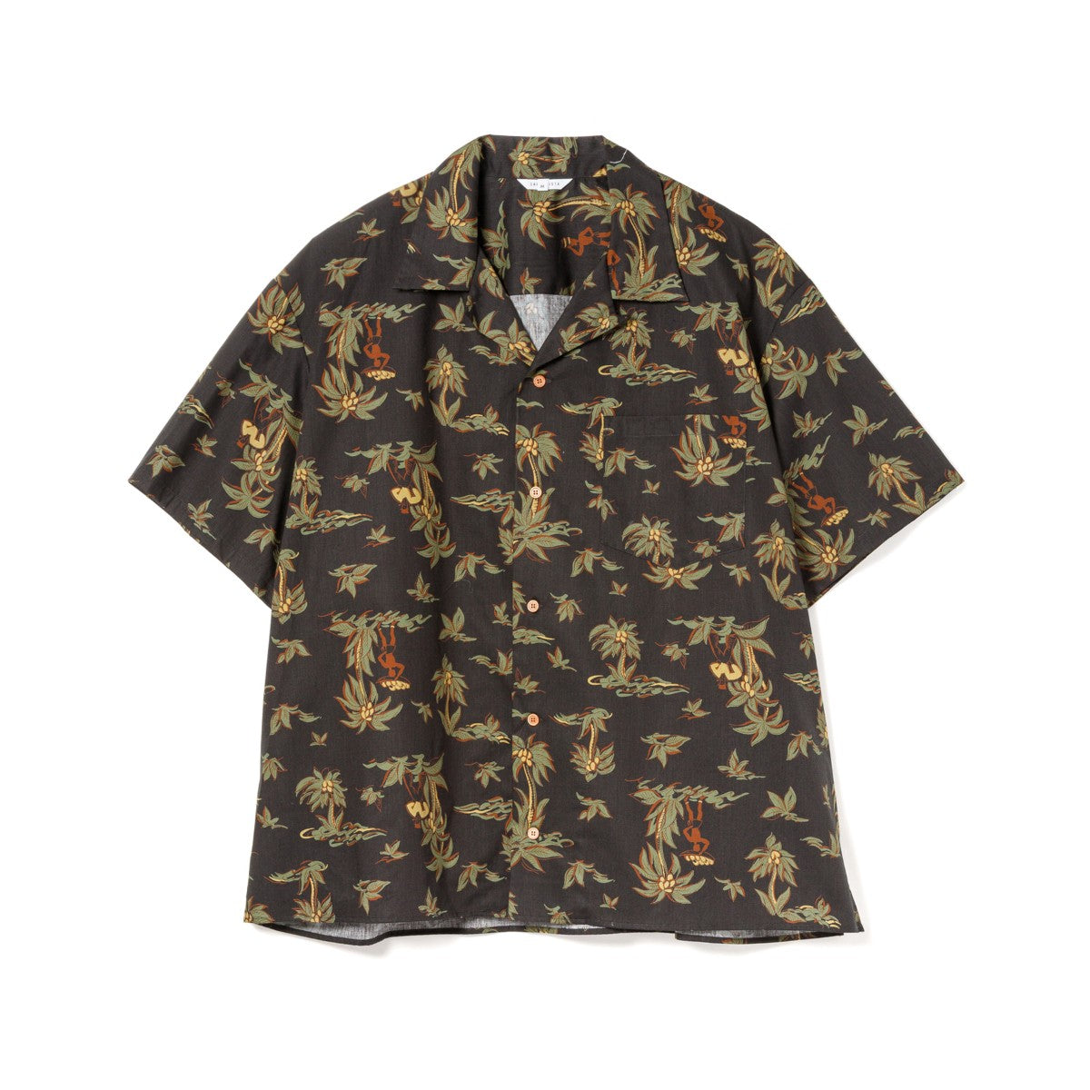 Sandinista Open Collar S/S Shirt サンディニスタ オープンカラー ショートスリーブ シャツ 60425SU06-TP【メンズ 半袖開衿シャツ 総柄 ワイドシルエット 25SS】