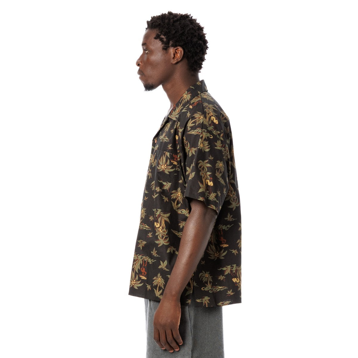 Sandinista Open Collar S/S Shirt サンディニスタ オープンカラー ショートスリーブ シャツ 60425SU06-TP【メンズ 半袖開衿シャツ 総柄 ワイドシルエット 25SS】