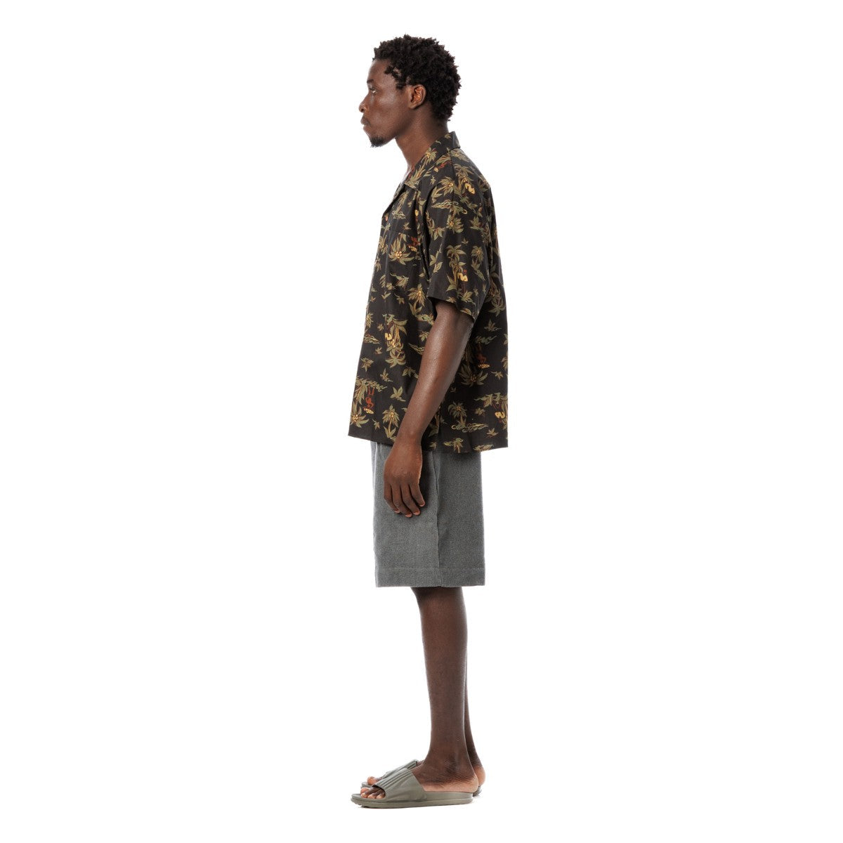 Sandinista Open Collar S/S Shirt サンディニスタ オープンカラー ショートスリーブ シャツ 60425SU06-TP【メンズ 半袖開衿シャツ 総柄 ワイドシルエット 25SS】