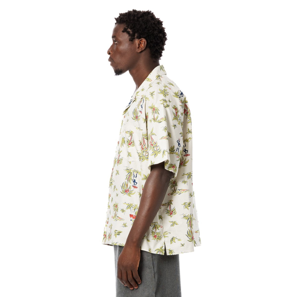 Sandinista Open Collar S/S Shirt サンディニスタ オープンカラー ショートスリーブ シャツ 60425SU06-TP【メンズ 半袖開衿シャツ 総柄 ワイドシルエット 25SS】