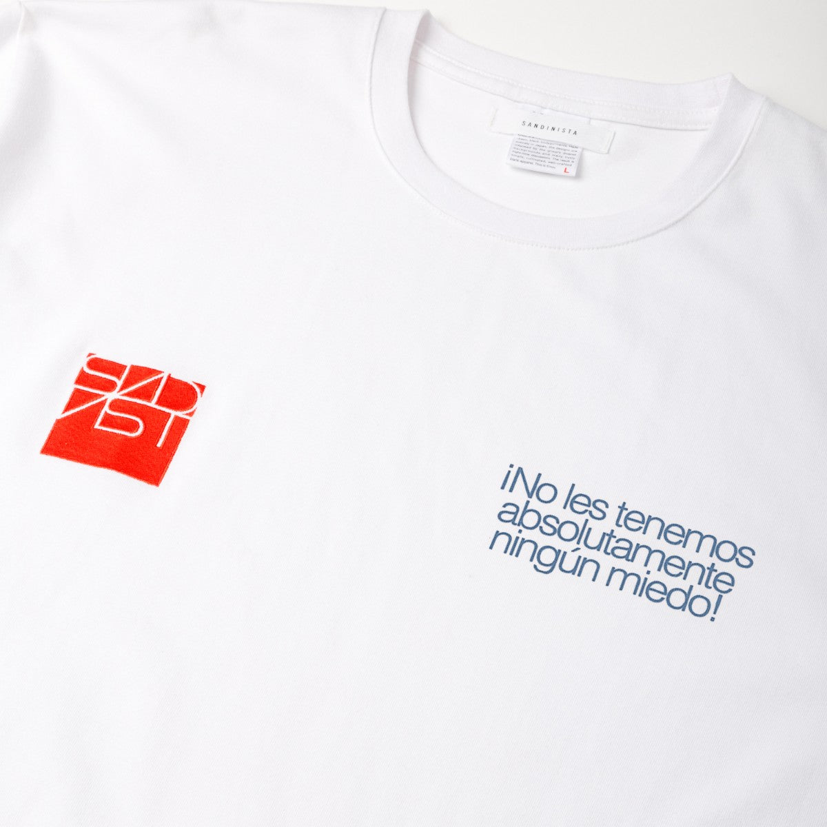 Sandinista Vintage 05 Graphic Tee サンディニスタ ヴィンテージ 05 グラフィック Tシャツ KN-T-012【メンズ 半袖Tシャツ 前面プリント 刺繍 天竺 ミドル丈 25SS】
