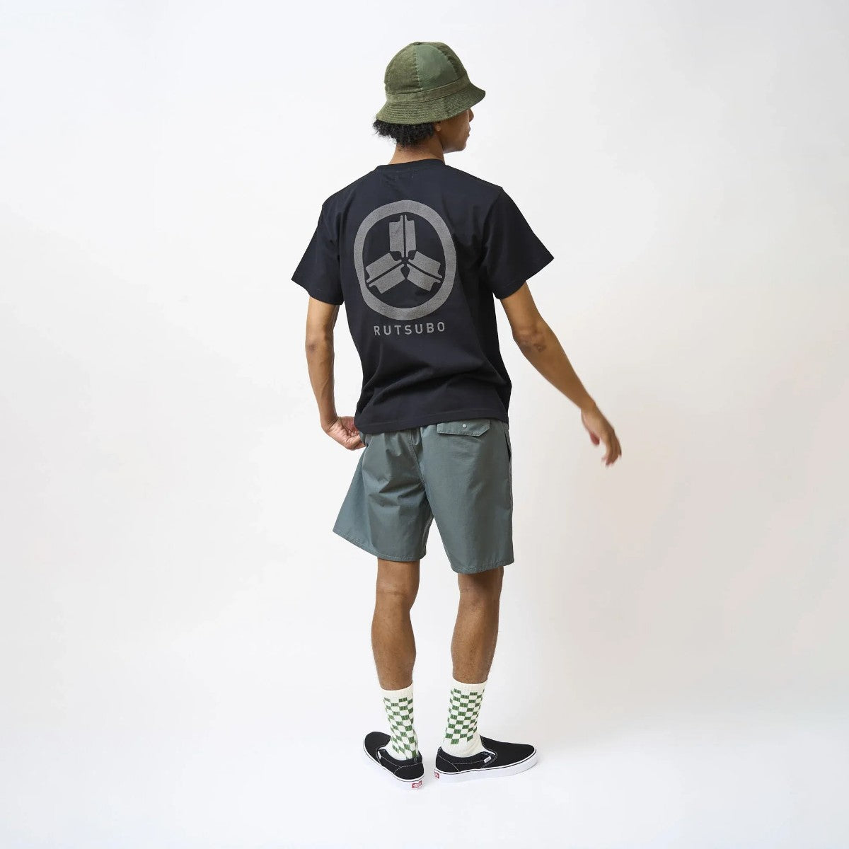 坩堝 REFLECT KAMON S/S T-Shirts RUTSUBO リフレクト 家紋 ショートスリーブ Tシャツ R25-KAMON-TS【メンズ 半袖Tシャツ リフレクター ワンポイント バックプリント グラフィック 25SS】