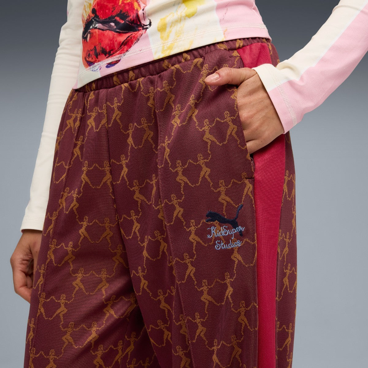 PUMA PUMA x KIDSUPER T7 PANTS プーマ プーマ x キッドスーパー T7 パンツ 632375【メンズ ボトムス パンツ リラックスシルエット ジャカード リサイクル素材 コラボ 25FW】