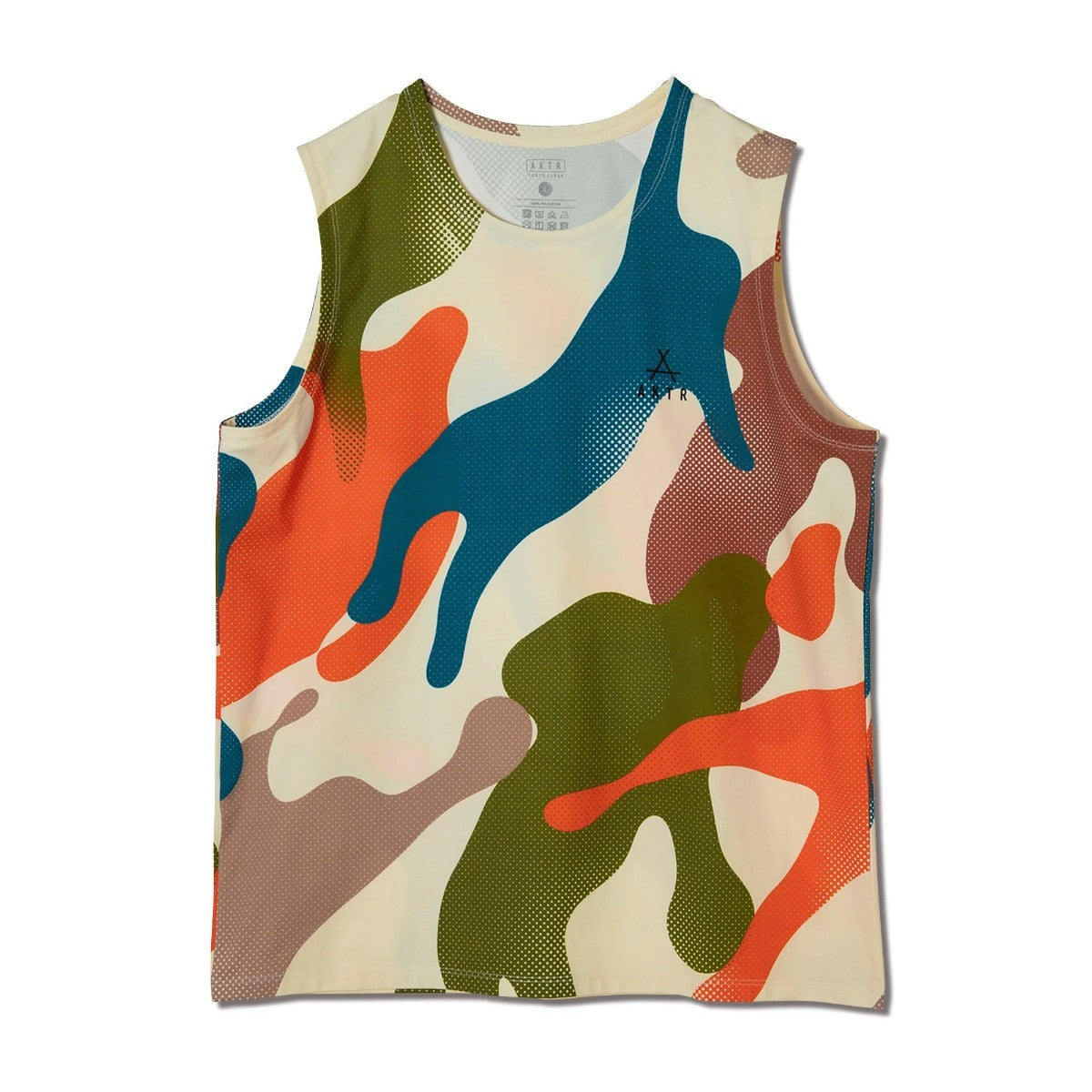 AKTR FREE MOTION SLEEVELESS SP SHIRTS アクター フリー モーション スリーブレス SP シャツ 225-002001【メンズ ノースリーブTシャツ グラフィック ストレッチ性 速乾性 25FW】