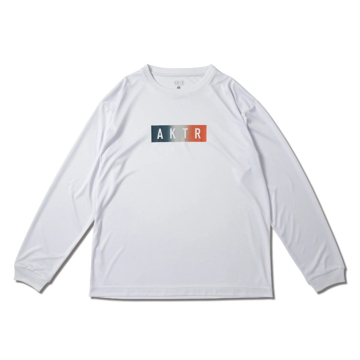 AKTR FADE BOX LOGO L/S SPORTS TEE アクター フェード ボックス ロゴ ロングスリーブ スポーツ Tシャツ 225-020005【メンズ Tシャツ グラデーション 長袖 トレーニング 25FW】