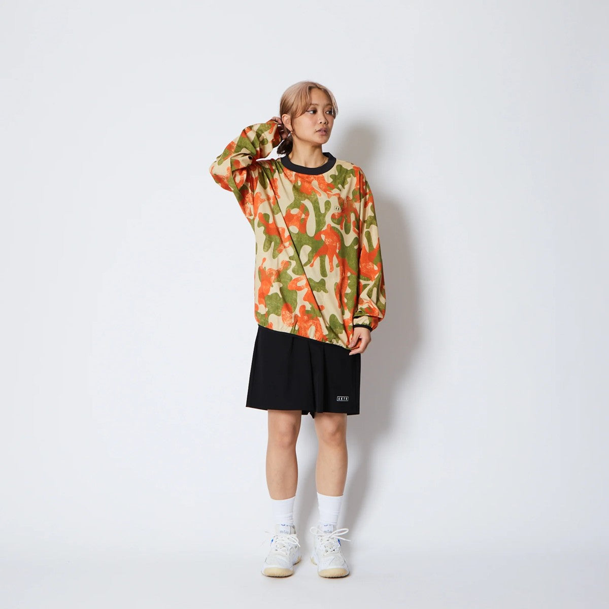 AKTR PLAY CAMO PULLOVER SHTG SHIRTS アクター プレイ カモ プルオーバー シューティング シャツ 225-021010【メンズ 長袖 シャツ カットソー カモフラージュ バスケットボール 吸汗速乾 25FW】