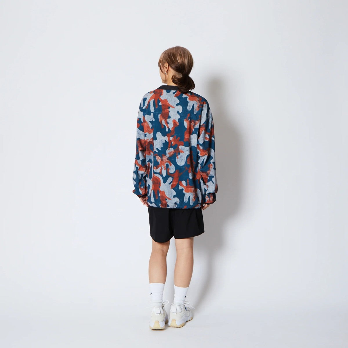AKTR PLAY CAMO PULLOVER SHTG SHIRTS アクター プレイ カモ プルオーバー シューティング シャツ 225-021010【メンズ 長袖 シャツ カットソー カモフラージュ バスケットボール 吸汗速乾 25FW】
