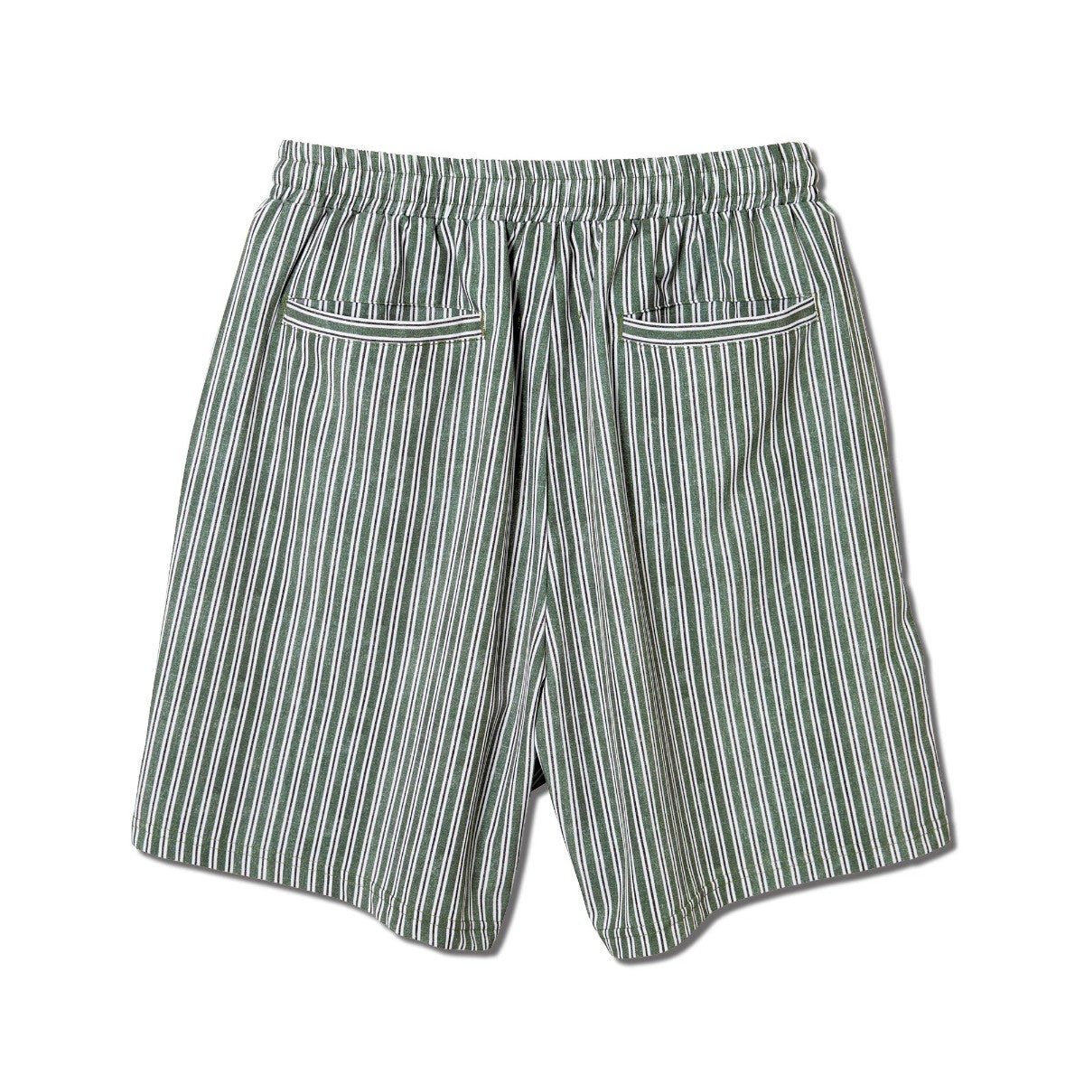 AKTR FREEDOM STRIPE 5.5-IN SHRT WD PNTS アクター フリーダム ストライプ 5.5インチ ショート ワイド パンツ 225-030002【メンズ ハーフパンツ ストライプ ロゴ ワイドシルエット 25FW】