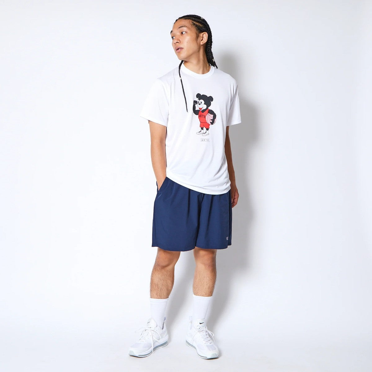 AKTR BASIC NICK SPORTS TEE アクター ベーシック ニック スポーツ Tシャツ 525-001005【メンズ トップス Tシャツ 半袖 フロントプリント 25FW】