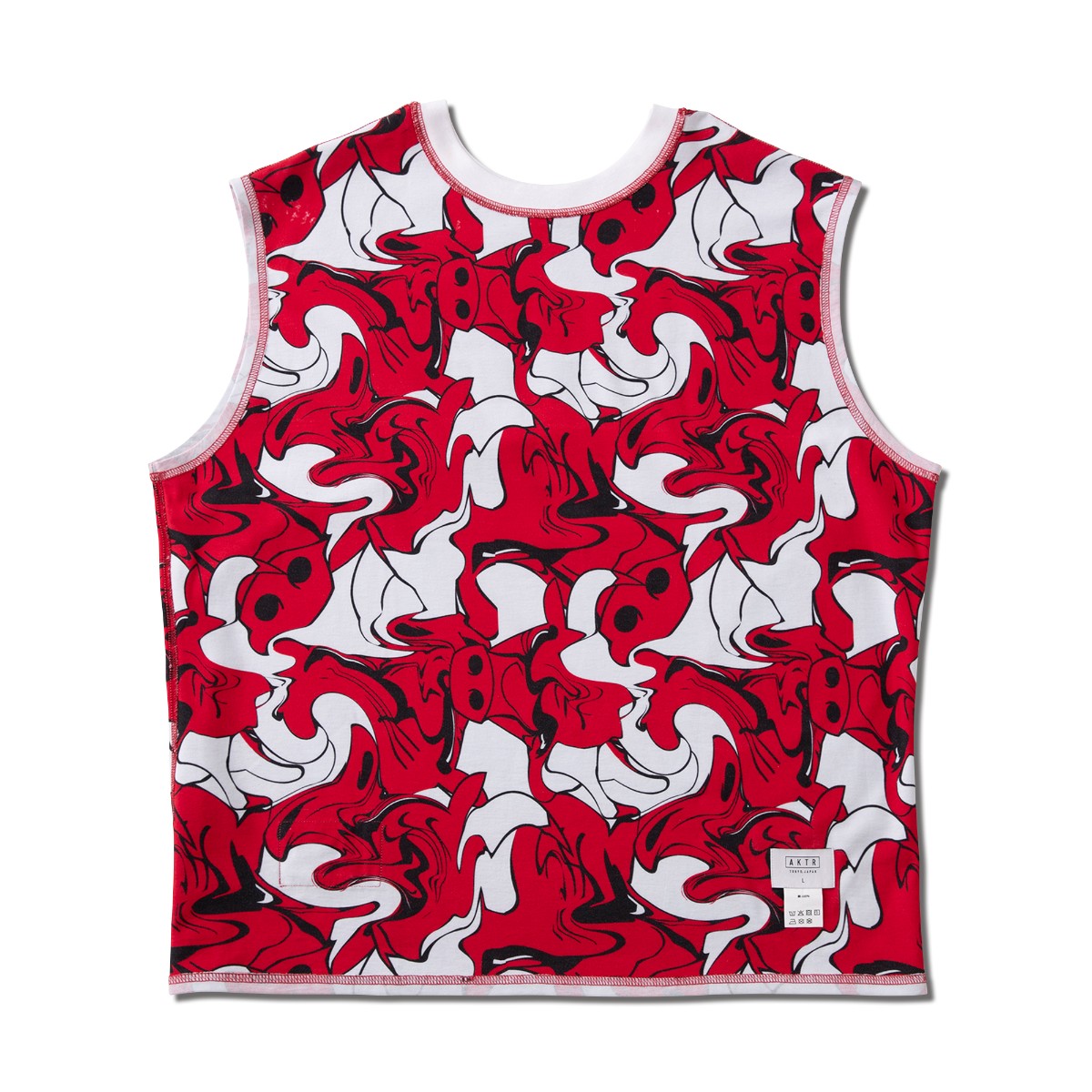 AKTR NBAxAKTR OVERSIZE 4WAY SLEEVELESS TEE CHI アクター NBAxAKTR オーバーサイズ 4WAY スリーブレスTシャツ CHI 225-046005【メンズ ノースリーブ リバーシブル チームロゴ プリント 25SS】