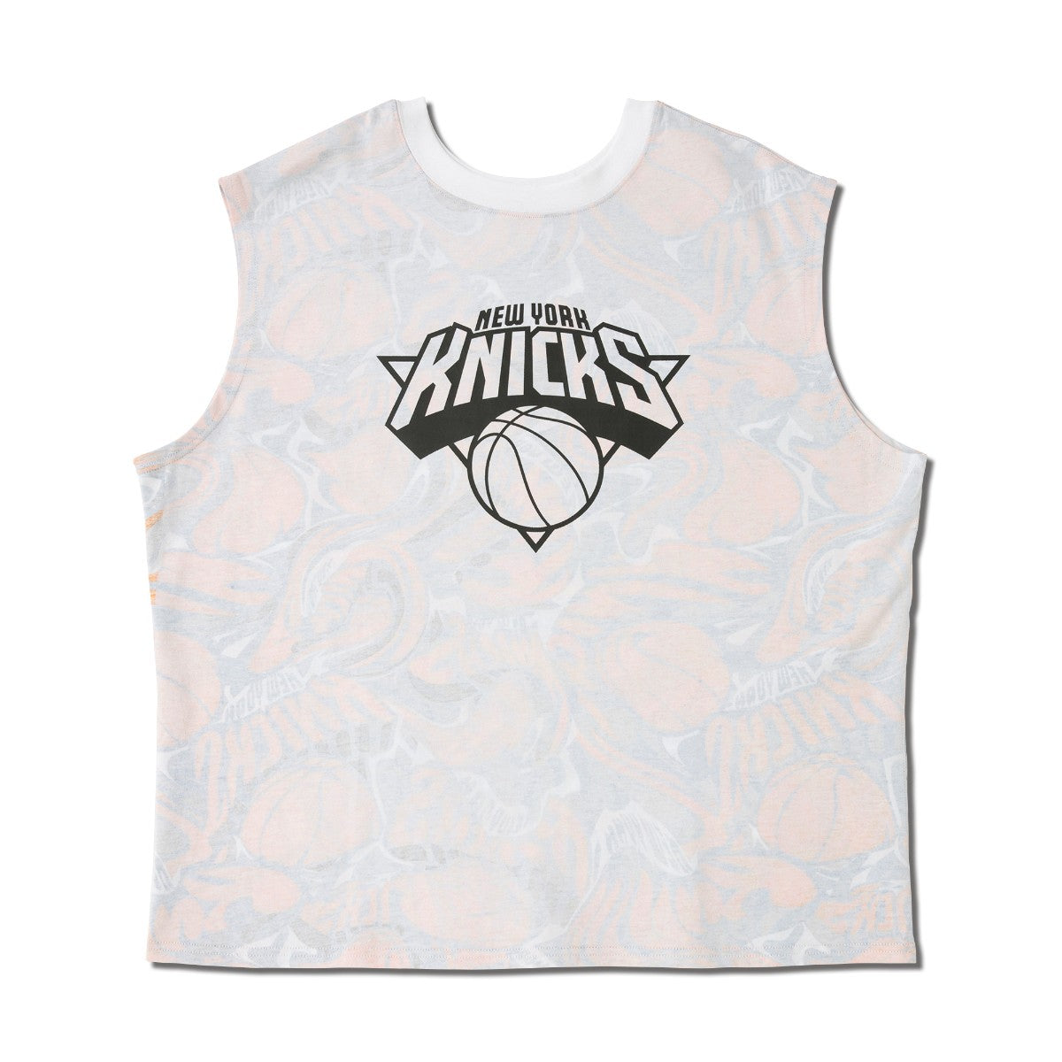 AKTR NBAxAKTR OVERSIZE 4WAY SLEEVELESS TEE NYK アクター NBAxAKTR オーバーサイズ 4WAY スリーブレスTシャツ NYK 225-047005【メンズ ノースリーブ リバーシブル チームロゴ プリント 25SS】
