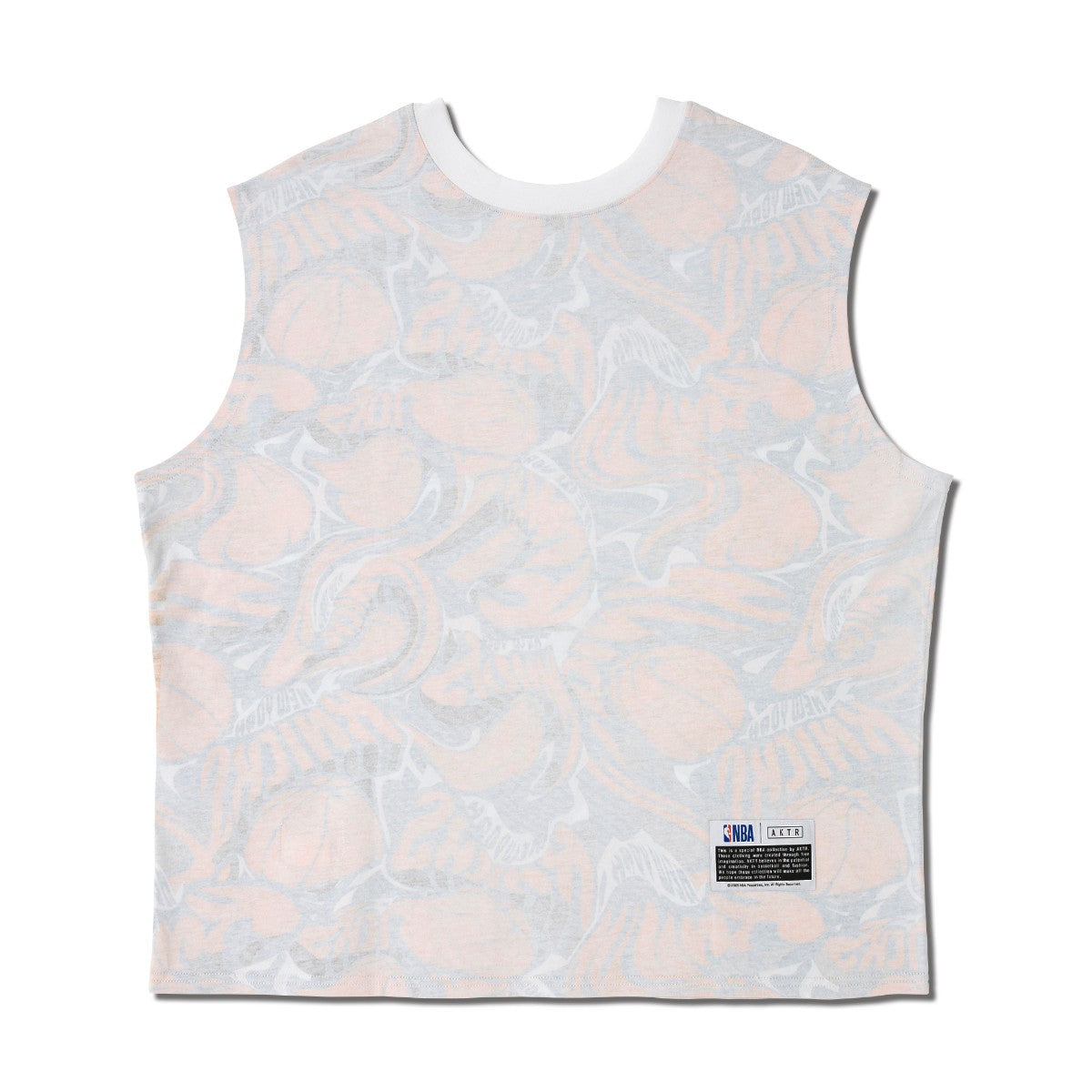 AKTR NBAxAKTR OVERSIZE 4WAY SLEEVELESS TEE NYK アクター NBAxAKTR オーバーサイズ 4WAY スリーブレスTシャツ NYK 225-047005【メンズ ノースリーブ リバーシブル チームロゴ プリント 25SS】