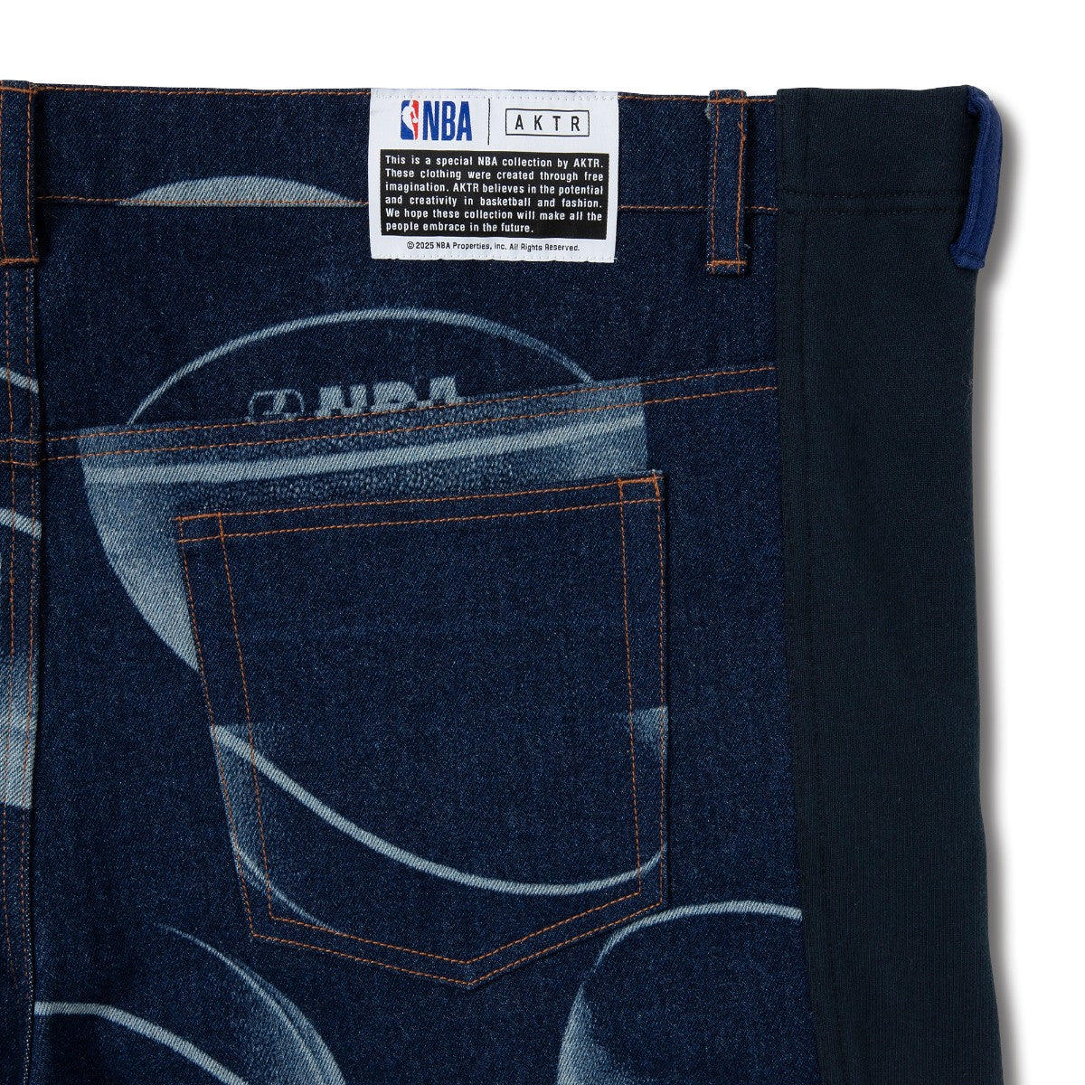 AKTR NBAxAKTR DOCKING PANTS アクター NBAxAKTR ドッキングパンツ 225-053020【メンズ スウェットパンツ デニムパンツ 25SS】