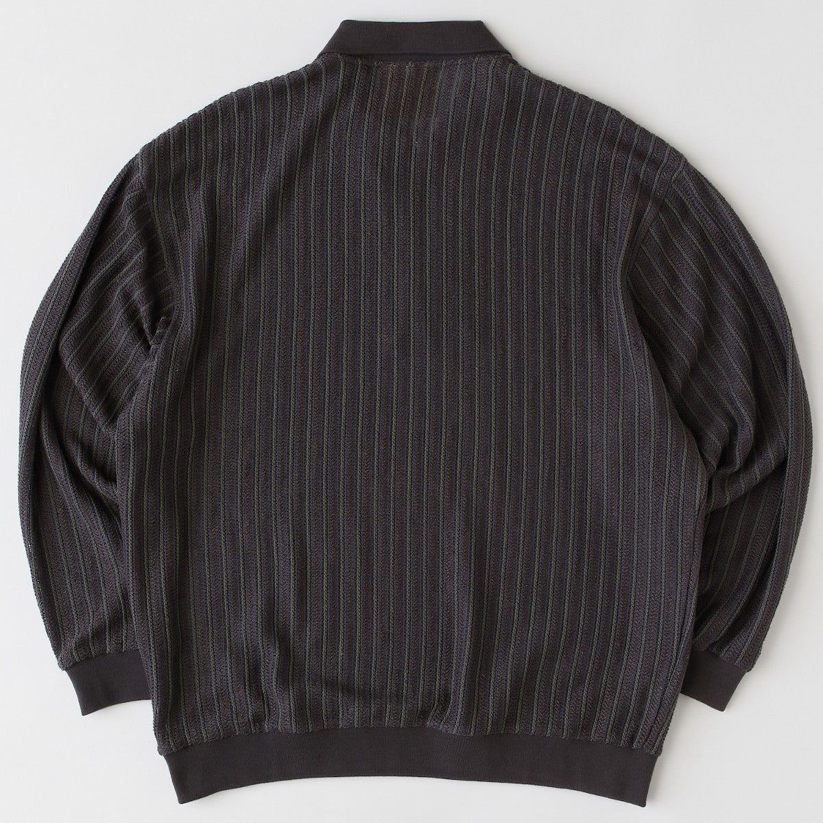 FAT RASCHELO エフエイティー ラッシェロ F32520-CT20【メンズ トップス ポロシャツ ハーフジップ ラッセル編み ストライプ 25FW】