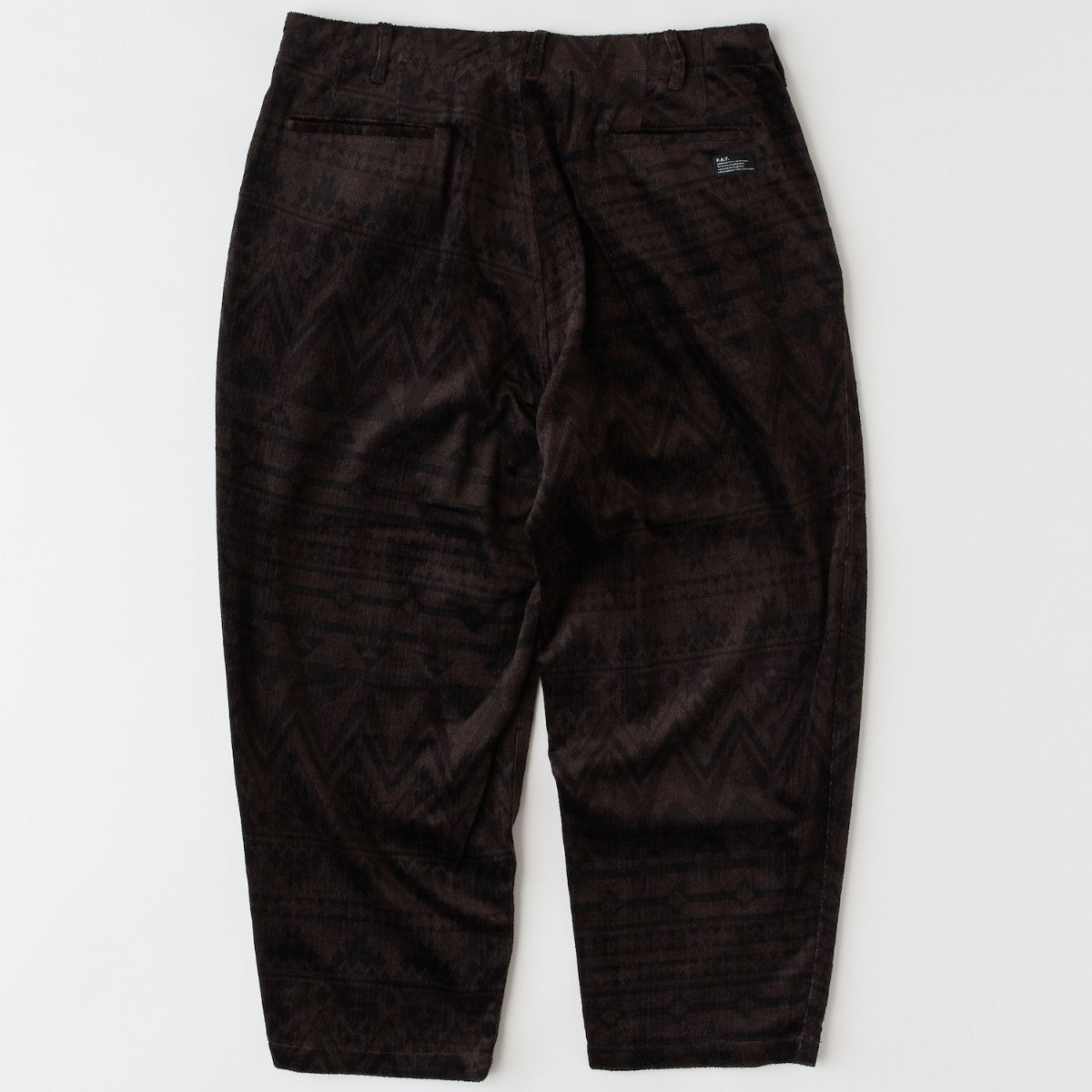 FAT MEGANATIVE エフエイティー メガネイティブ F32520-PN23【メンズ ワイドパンツ コーデュロイ ネイティブ柄 イージーパンツ 秋冬 25FW】