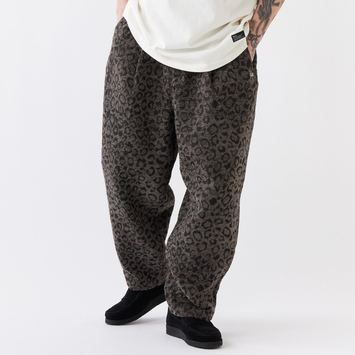 FAT GOBEROUSER エフエイティー ゴベラウザー F32520-PN25【メンズ ワイドパンツ ゴブランジャガード アニマル柄 イージーパンツ 秋冬 25FW】