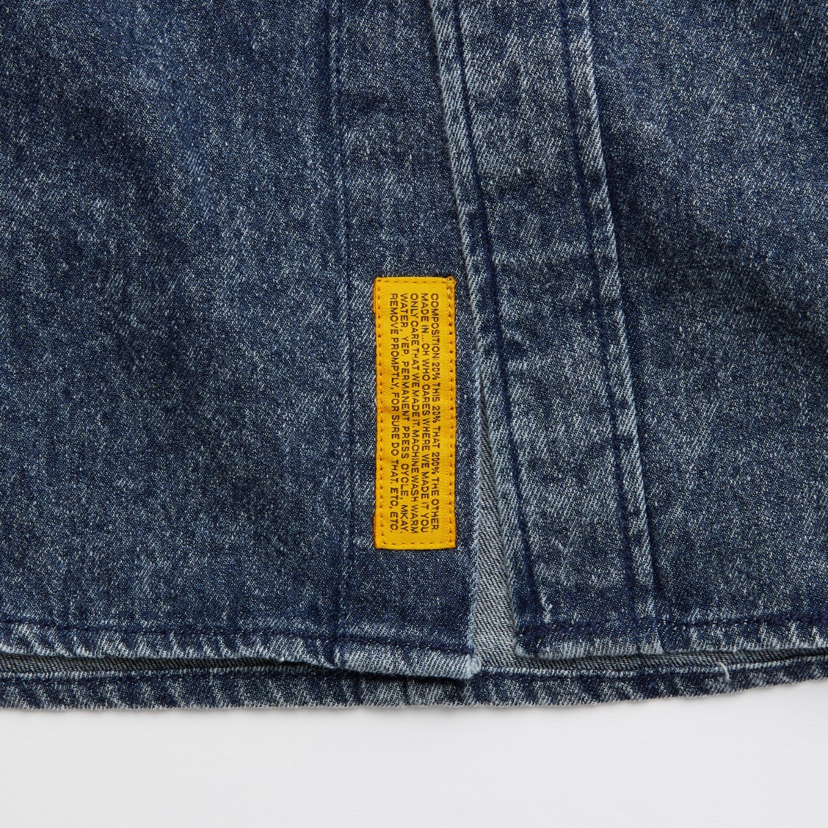 FAT DENIFORM エフエイティー デニフォーム F32520-SH08【メンズ ワークシャツ デニムシャツ ビッグシルエット ケミカルウォッシュ 刺繍ロゴ 25FW】