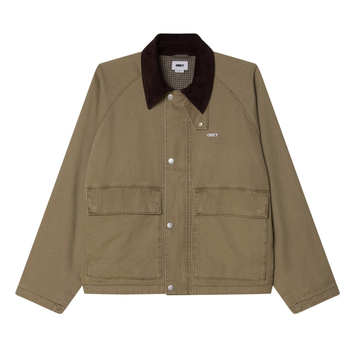 OBEY CADEN WORK JACKET オベイ ケイデン ワーク ジャケット 121800596【メンズ アウター ジャケット スナップボタン ワークテイスト 25FW】