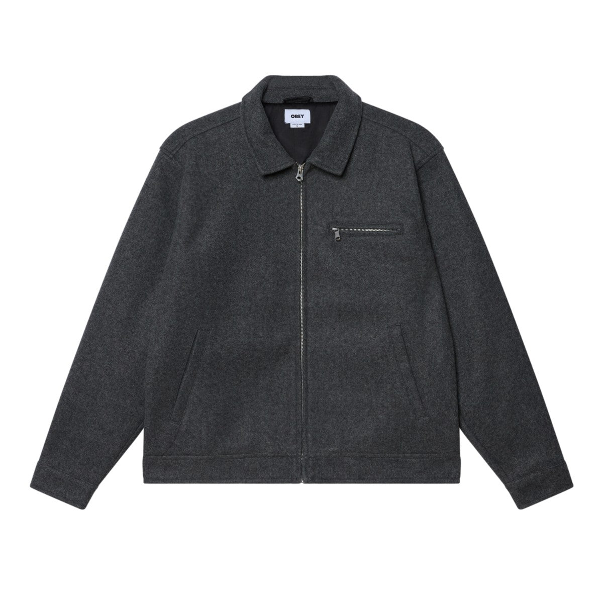 OBEY LENOX ZIP JACKET オベイ レノックス ジップ ジャケット 121800614【メンズ ジップジャケット アウター 中綿入り レギュラーフィット カジュアル 25FW】