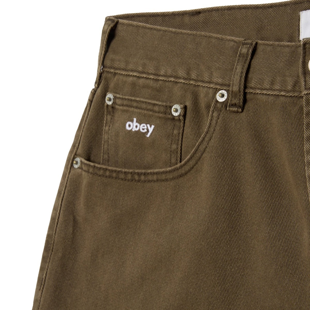 OBEY BIGWIG BAGGY DENIM オベイ ビッグウィッグ バギー デニム 142010087【メンズ デニム ジーンズ バギーパンツ ワイドシルエット ロゴ刺繍 25FW】