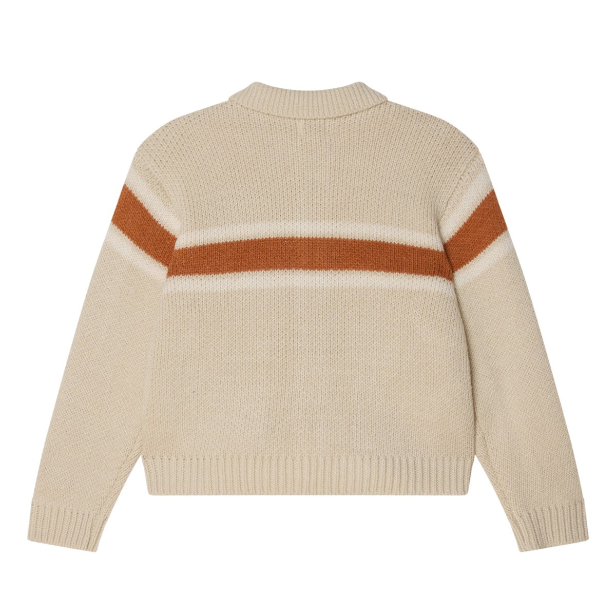 OBEY BERNARD ZIP UP SWEATER オベイ バーナード ジップアップ セーター 151010044【メンズ ジップアップセーター ニット リブ仕様 カジュアル ロゴ刺繍 25FW】