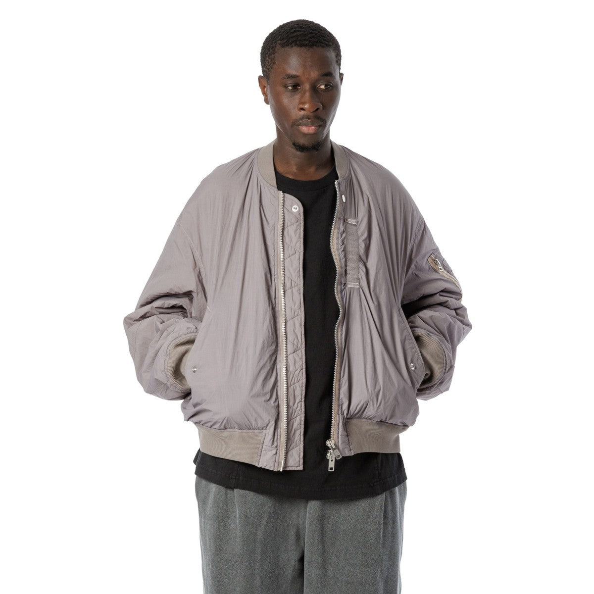 Sandinista MA-1 - Overdyed サンディニスタ MA-1 - オーバーダイ 60425WA03-OW【メンズ MA-1 ジャケット 製品染め ワイドシルエット シンサレート 防寒 アウター 25FW】